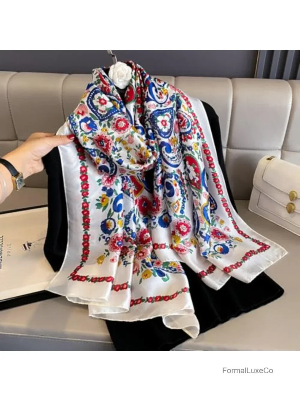 100% Mulberry Silk Fashion Scarf Long Lightweight Shawl Wrap